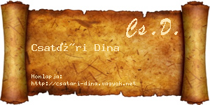 Csatári Dina névjegykártya